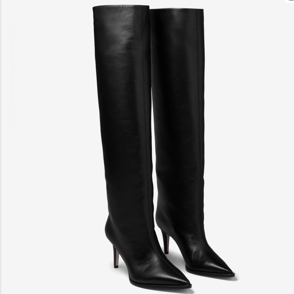 Tamara Mellon Black Trinity Knee High Boots